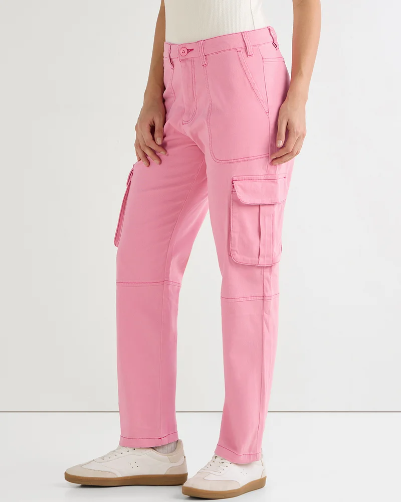 بيواكوف Women's Pink Cargo Pants